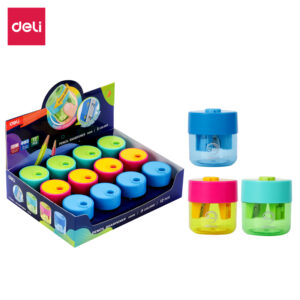 Deli School Pencil Sharpener 1 Hole Cylindrical Type