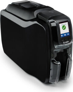 Zebra ZC350 ID Card Printer, Dual-Sided Printing Type, 300 dpi (11.8 dots/mm) Resolution, Graphical Color LCD, PVC & PVC Composite Compatible, USB 2.0 & Built-In Ethernet Interfaces, Black | ZC350