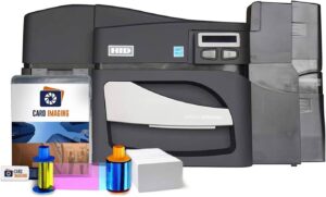 Card Imaging Fargo DTC4500e Dual side ID Card Printer & Supplies Bundle Software