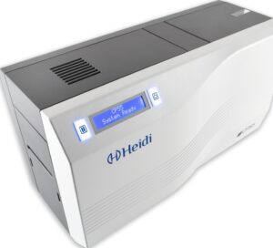 Heidi CP55-S Single Sided ID Card Printer Bundle (1 Ribbon, 100 Cards, 1 Cleaning Kit, GET Identity Card designing Software) | CP55-S00S3