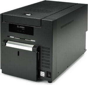 Zebra ZC10L ID Card Printer, Up to 8.4 Second Print Speed, 300 dpi Print Resolution, Single Sided Capabilities, 400 Card Capacity Feeder, 100 Card Capacity Output Hopper, Black | ZC10L-00Q00US00