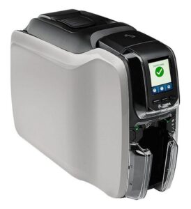Zebra ZC300 Dual Sided Color Id Card Printer USB, Ethernet Combo Pack (Ribbon, 100 Cards, Card Design Software) | ZC32-000CQ00EM00