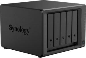 Synology DX525 Expansion Unit, 5-Bay Hot-Swappable Storage, 1x eSATA Port, RAID Management, Quiet 20.4dB, 90W PSU, Compatible with DSM Systems, Reliable Performance | DX525