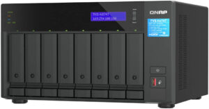 QNAP TVS-h874T 8-Bay NAS with Intel Core i7 12-core/20-thread Processor, 32GB DDR4 RAM, Dual Thunderbolt 4 Ports, PCIe Gen4 Slots, 2.5GbE LAN, HDMI 1.4b, Hardware Transcoding | TVS-h874T-i7-32G