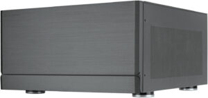 SilverStone Crown 04 Chassis, 48L Brushed Aluminum & Steel Construction, Dual 360mm Radiator Compatibility Top & Side with 3x 120mm Side Fans Pre-Installed, Black | SST-CW04TB