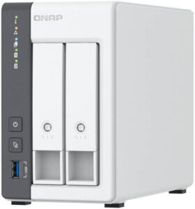 QNAP TS-216G 2-Bay NAS, ARM 4-core Cortex-A55 2.0GHz Processor, 4GB RAM, Mali-G52 Graphic Processor, Hot-Swappable, Gigabit Ethernet Port (RJ45), 1 x 70mm 12VDC Fan | TS-216G