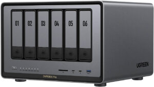 UGREEN NASync DXP6800 Pro 6-Bay Desktop NAS, Intel i5 1235U CPU, 128GB Flash Memory, 2 M.2 SSD Drive Slots, 2x 10GbE LAN Ports, 196TB Massive Data Storage | DXP6800 Pro