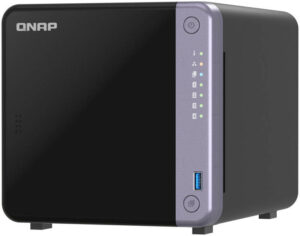 QNAP TS-432X NAS Enclosure, AnnapurnaLabs 4-core, 2.0GHz Processor, 4GB RAM, 512MB Flash Memory, 4x 3.5″ SATA 6Gb/s, 3Gb/s Drive Bays, Hot-Swappable, Black | TS-432X-4G