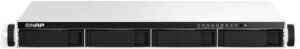 Qnap 1U Short Depth Rackmount 2.5GbE NAS, Intel Celeron N5095, 8GB RAM, 4GB Flash Memory, 4x 3.5″ SATA 6Gb/s, 3Gb/s Drive Bay, Intel UHD Graphics, 2x M.2 2280 PCIe Gen 3 x1 Slots | TS-464EU-8G